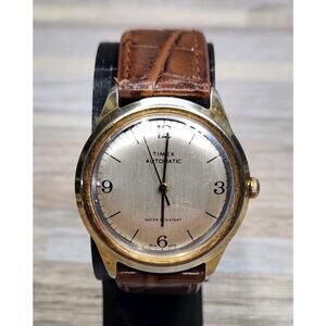 Working Vintage 1979 Timex Automatic Viscount Gold Tone Men’s Watch